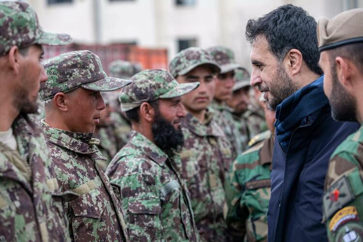 Afghan Defense Minister Asadullah Khalid meets with National Army trainees tidttiqzqiqkdkrt uqiquqiqheiratf